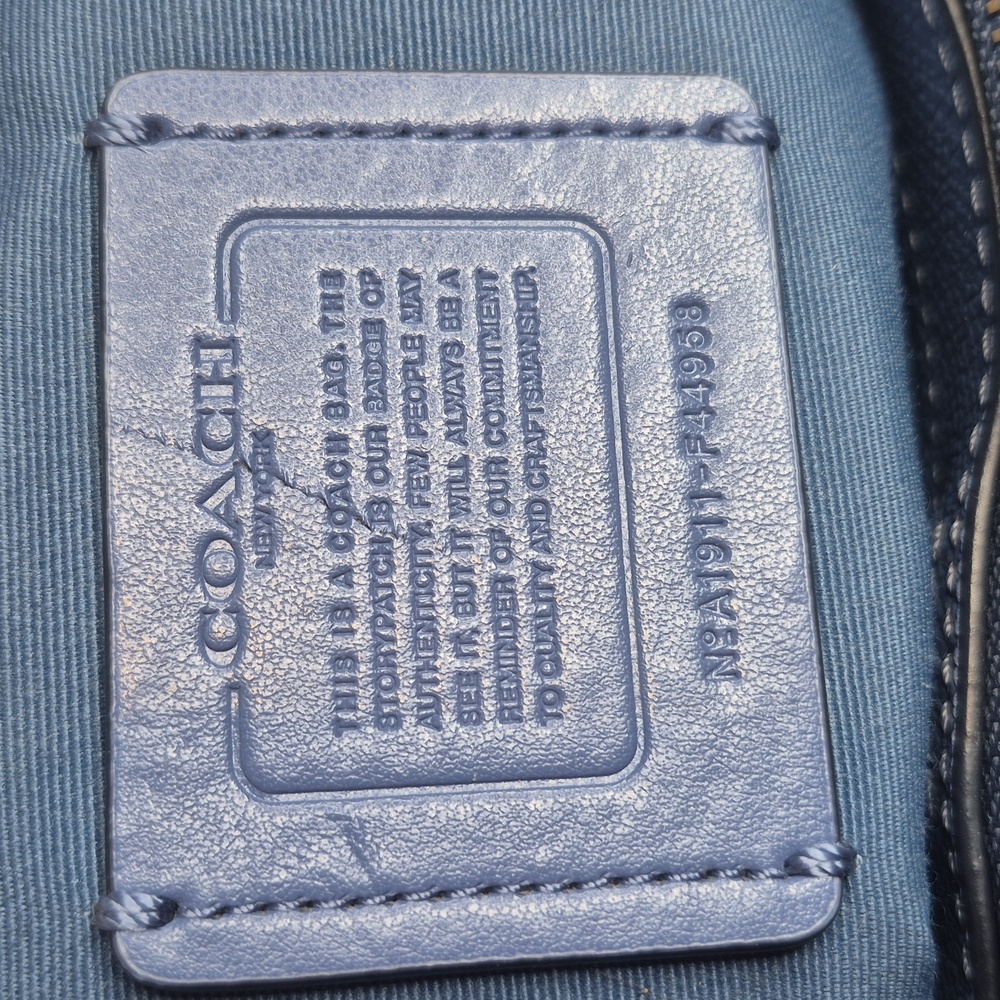 Coach Surry Blue Leather Double Top Zip Satchel 💙 (LIKE NEW) - Picture 10 of 17